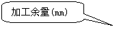 圆角矩形标注: 加工余量(mm)